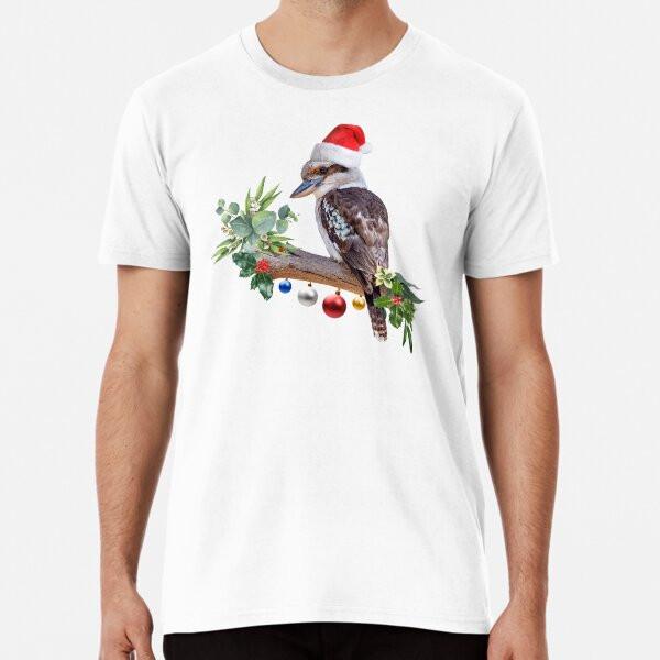 Christmas Kookaburra Premium T-Shirt Mens Womens Tees Top S to 5XL Made in the AU/USA T-Shirt Mens Womens Tees Top