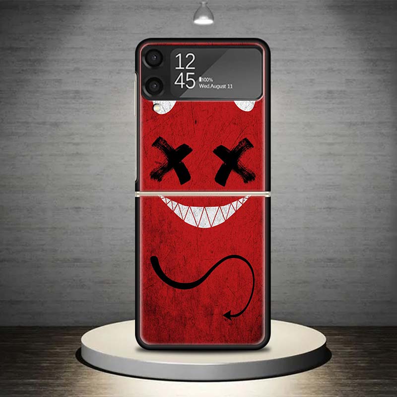 Devil Bad Boy Anime Phone Case For Samsung Galaxy Z Flip 7 6 5 4 3 5G Shockproof Cover Z Flip7 Flip6 ZFlip5 Flip3 Flip4 Luxury S