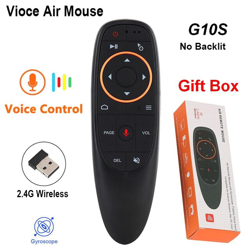 G10S Air Mouse G10S PRO BT Smart Voice Remote Control 2.4G Gyroscope Backlit Wireless for Android TV Box Support IR Learning