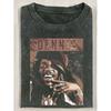 Мужская футболка Dennis Brown/230 г, стиранная/Тяжелая ретро-футболка с музыкальной тематикой, с культовым портретом и принтом подписи/Подходит для концертов, повседневной носки
