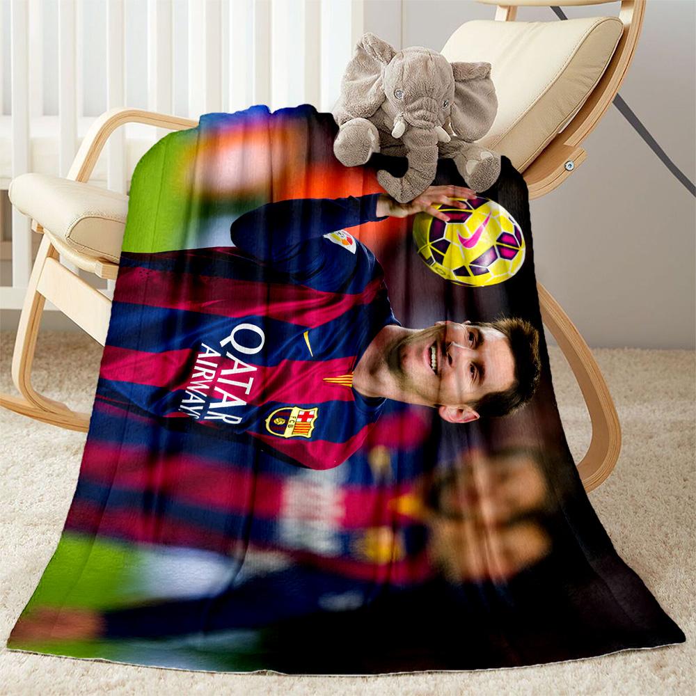 Messi Scores Crucial Goal Blanket Warmthful Decor Great for Sofa Couch Office Four Seasons Universal Modern Gifts For Family Or Friends