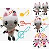 Adorable Gabby's Dollhouse Music Plush Toy Cartoon Stuffed Cat Plushie Doll For Kids