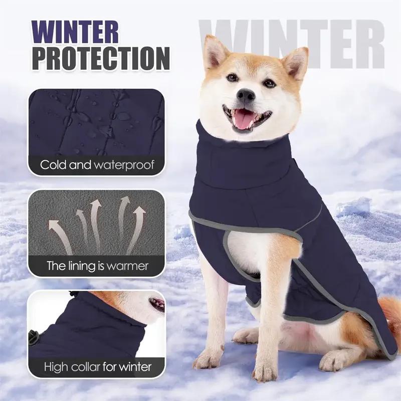 Winter Dog Clothes For Medium Dogs Waterproof Warm Dog Coat With Traction Buckle Pet Windproof Jacket For Labrador Dog costume