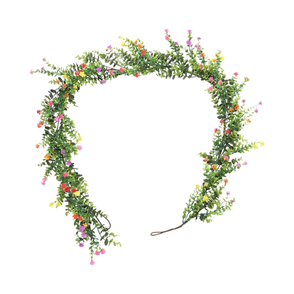 Имитация искусственных головок семян, гипсофила, ротанг, домашнее украшение из зеленых растений, настенная лоза для украшения