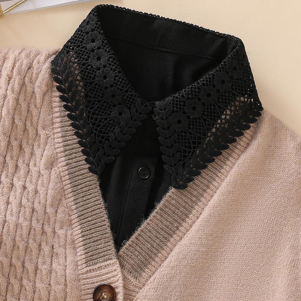 1 Piece of Chiffon Hollow-out Fake Collar for Women, a Versatile Accessory To Match with Sweaters, Inner Wears, Base Shirts, Etc