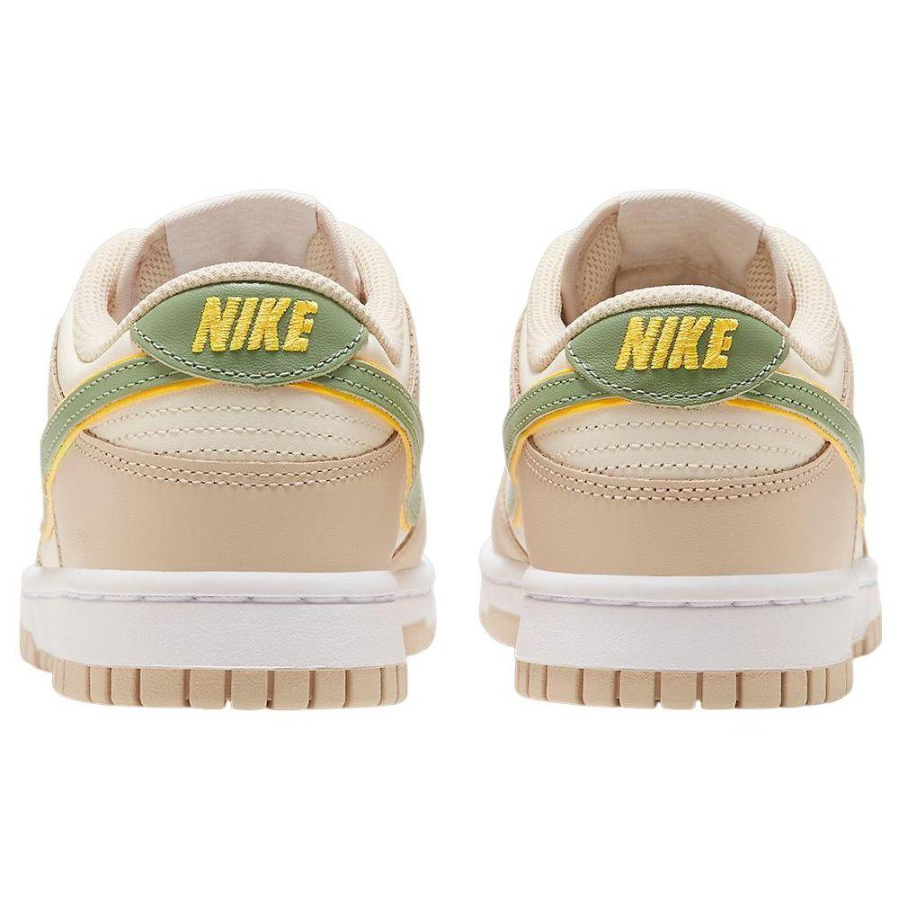 Nike Dunk Low Pale Ivory Oil Green Женские кроссовки Кремово-белый Laser-Orange FQ6869-131