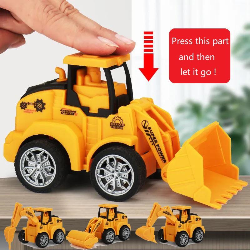 1pc Engineering Car Vehicle Toys Plastic Diecast Construction Excavator Model Truck For Children Kids Boys Funny Birthday Gift