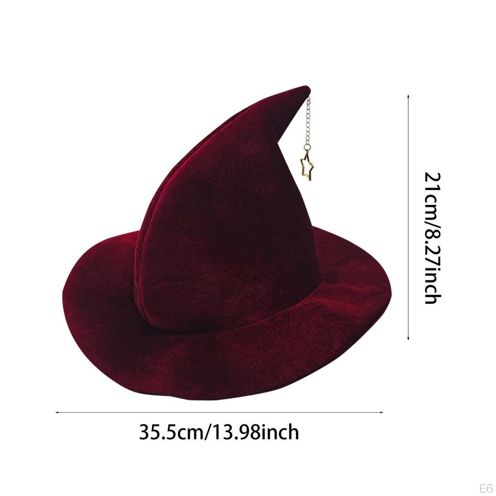 Halloween Witch Hat for Adults Pointed Top Carnival Stage Performance