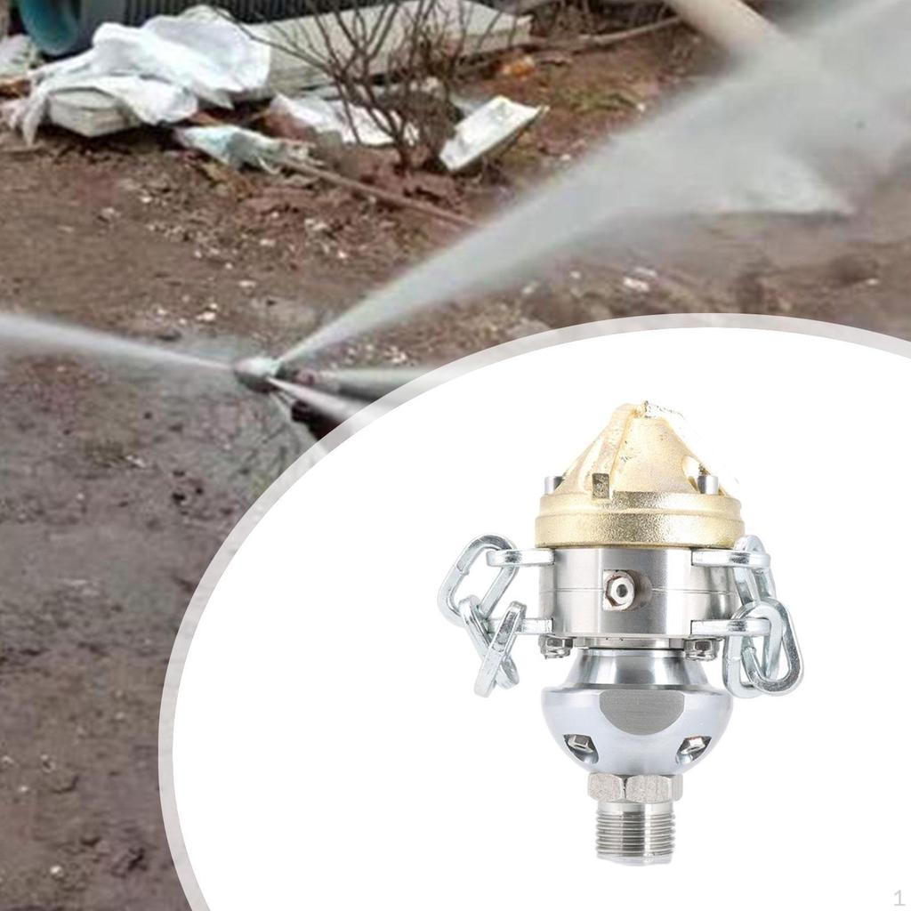 High Pressure Cleaning Machine Rotary Nozzle 1/2 Quick Connector Sewer Dredging Tool Multifunction