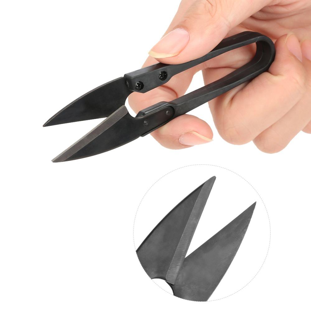 12pcs Black Yarn Scissors Carbon Steel Sewing Scissors Set Portable Thread Scissors Household Use