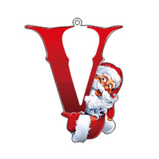 Рождественские украшения, персонализированные 26 букв имени слова елочные подвесные украшения Санта монограмма алфавит акриловый кулон для сумки елка декор