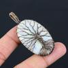 Tree Of Life Rainbow Moonstone Gemstone Pure Copper Wire Wrapped Handmade Pendant Jewelry