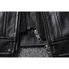 Chinese Size Removable Hooded Leather Jacket Men Genuine Cowhide Leather Coat Slim Biker Clothing Mens Coat Winter Veste Cuire Homme