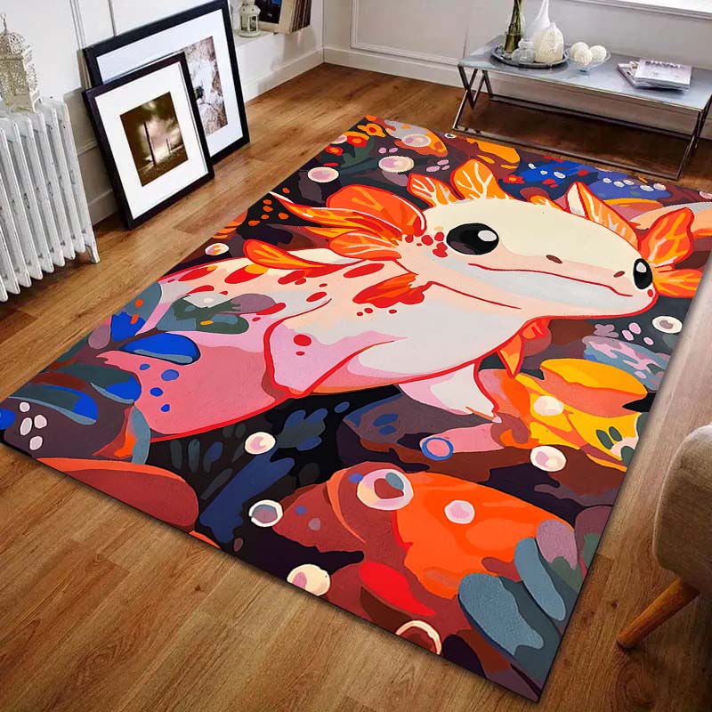 1PC Cute red salamander Carpet for Living Room Bedroom Sofa Home Decor Rus Non-slip Floor Mat Luxury Gift