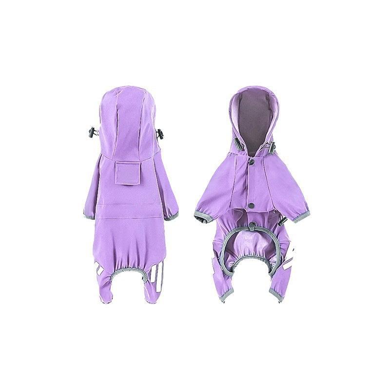 Складной водонепроницаемый дождевик полной защиты для собак мелких пород с лапами - бишон, тедди