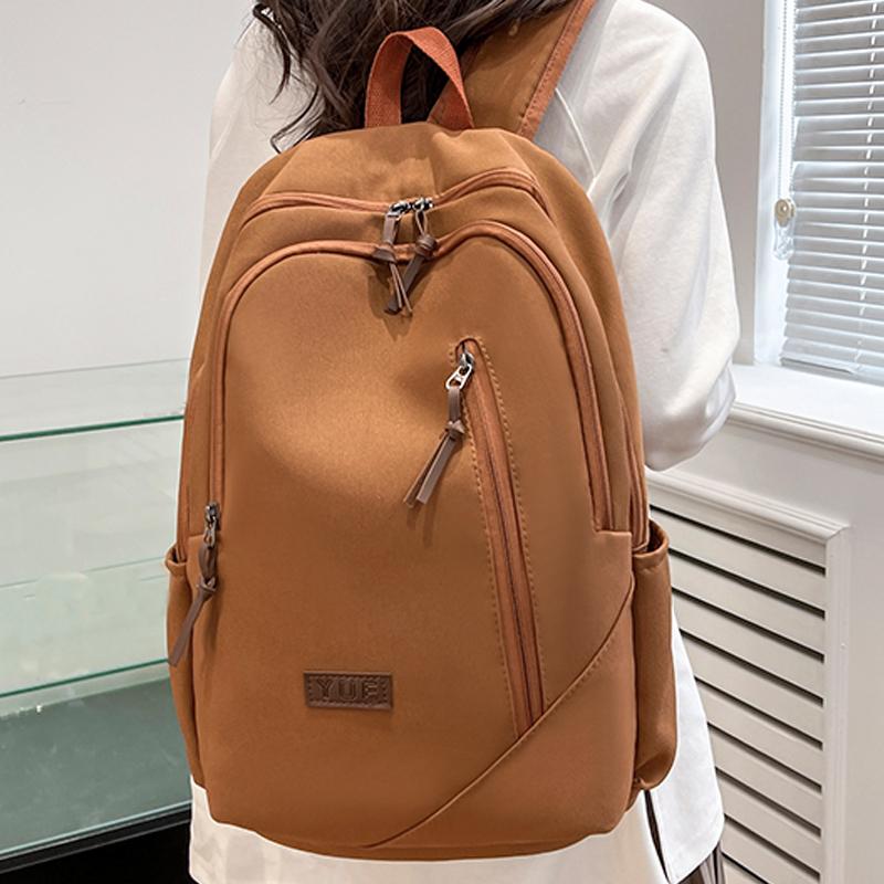 Neutral Style Backpack For Men And Women, Suitable For Students For School And Travel. Made Of Denim Material.