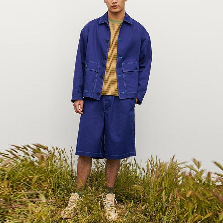 Uniqlo X MARNI Свободная рабочая куртка (Азия) Синий унисекс стритвир 449587-66