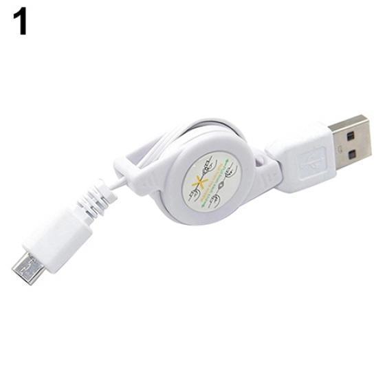 Retractable Micro USB A To USB 2.0 B Male Cable Sync Data Charger for Android
