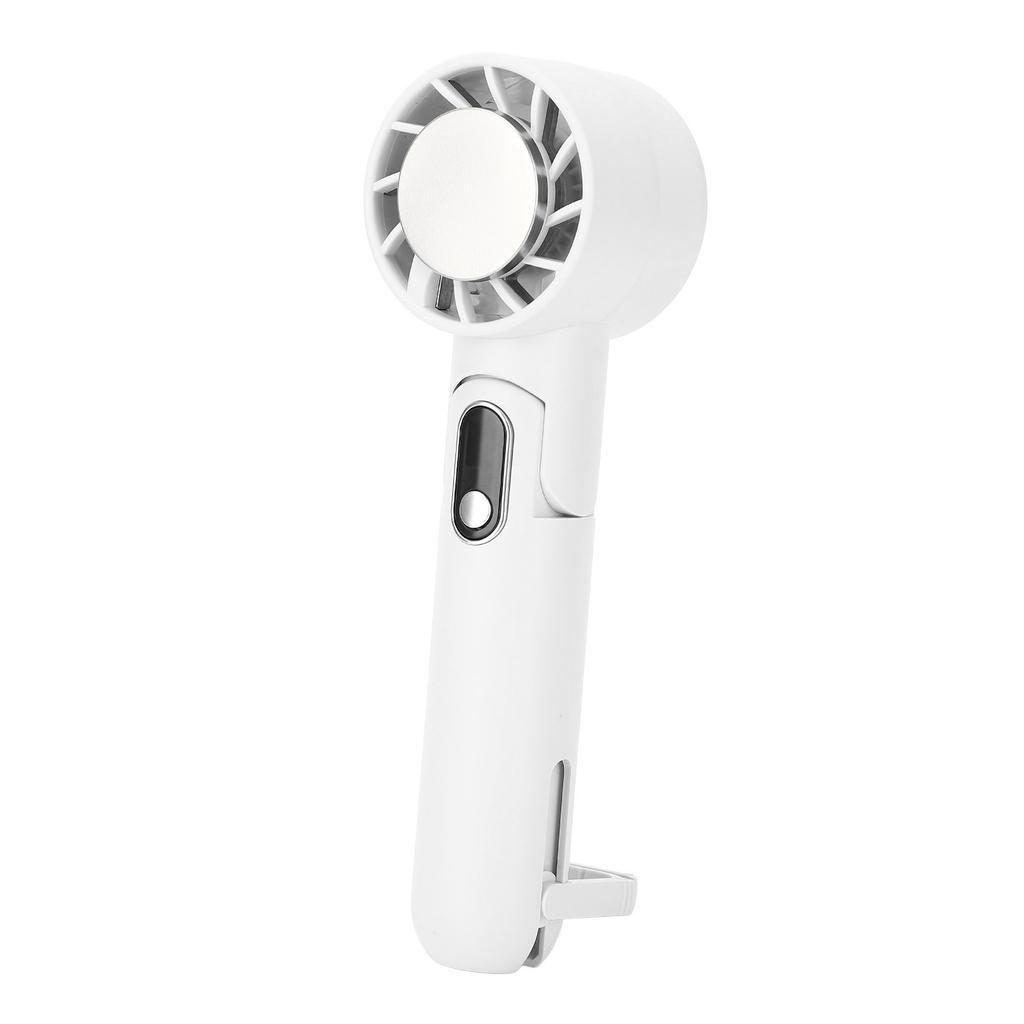 Handheld Cooling Fan 5 Speed Levels Adjustable USB Charging Portable Small Pocket Fan White