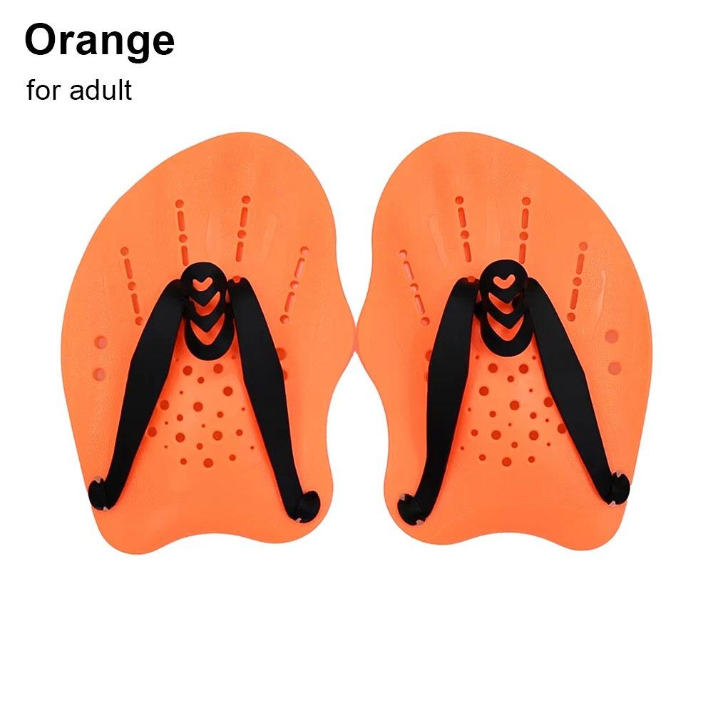 1Pair Freestyle Swim Paddles With Silicone Straps Kids/Adult Swimming Frog Paddle Adjustable Hands Fins Flippers 4
