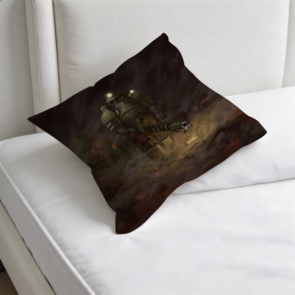 Hot Game Deep Rock Galactic Printed Pillowcase Soft Polyester Pillow Cover Home Bedding Decor Print Gift No Pillow Core