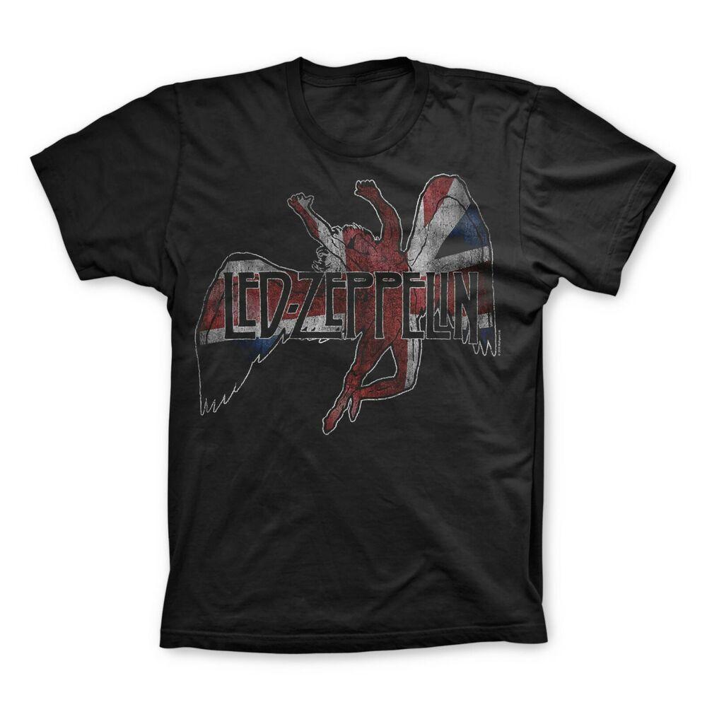 Футболка унисекс LED ZEPPELIN с британским флагом Angel Araca Merch