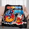 1PC Custom Name American Ice Cream flannel blanket versatile,all-season throw suitable for the living room,bedroom,camping,travel,and gift