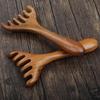 Wooden Head Scalp Massager Gua Sha Six Claw Head Scraping Stick Scraping Claw Massager For Body Neck Leg Massage