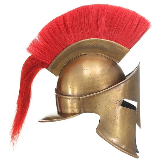 Greek Warrior Helmet Replica LARP Brass Steel