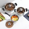 3Pcs/Set Stainless Steel Frying Pan Universal Pot for Kitchen Induction Cooker Cooking