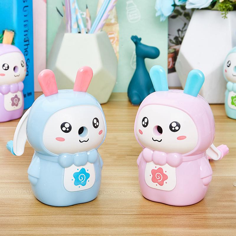 Точилка для карандашей в виде кролика Точилка для карандашей Автоматическая подача Точилка для ручек Усилие резки ножа не застревает Свинец