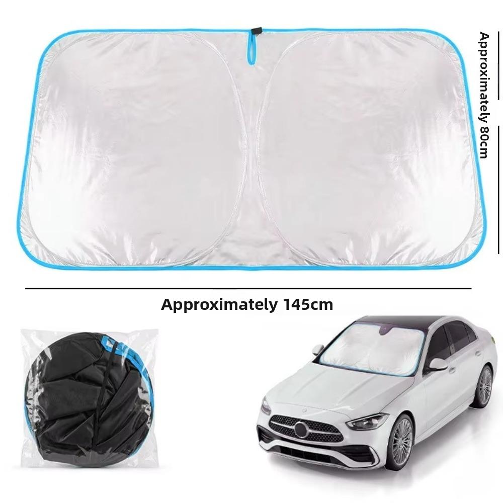 UV Reflective Windshield Sun Visor Cooling Effect Foldable Car Curtains  Car Interior