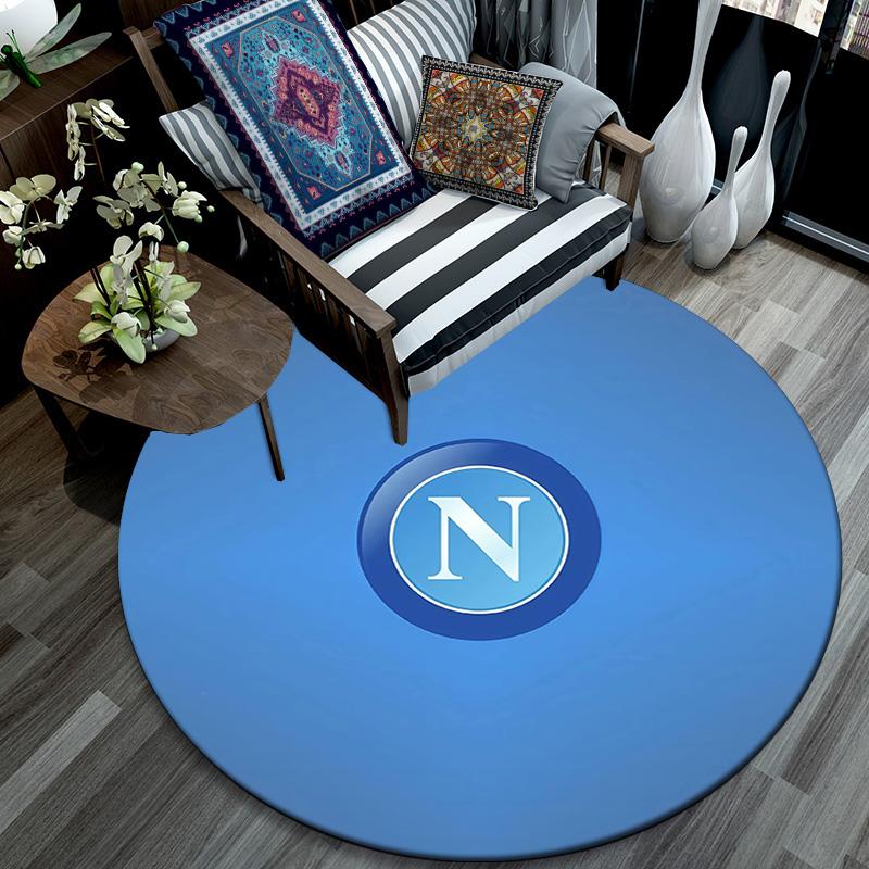 SSC Napoli2 Round Area Rug,Carpet Rug for Living Room Bedroom Sofa Playroom Decor,Non-slip Floor Mat