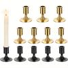 1Pc European Romantic Table Setting Christmas Candle Holder Black and Gold Ornaments