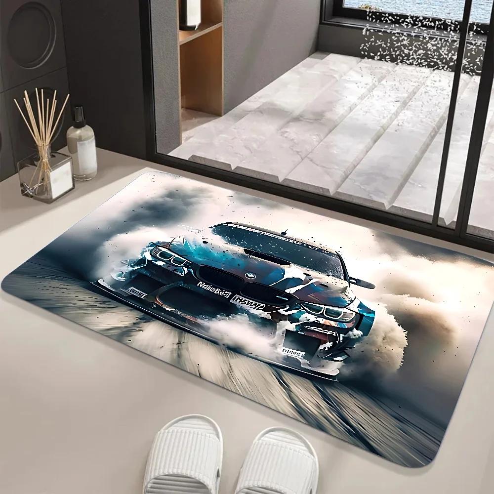 Коврики для пола в ретро-спортивном стиле большого размера с графическим принтом, придверные коврики для ванной комнаты, кухни, прихожей, ковер для украшения дома, дренажный коврик