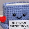 Вязаная крючком книга эмоциональной поддержки, ручная работа, позитивная книга, кукла, вязаное крючком украшение с поощрительной открыткой, поднимающее настроение, подарок для любимых и друзей