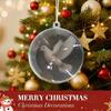 Nature's Birds Crystal Glass Ornament Set Bird Glass Christmas Tree Ornaments Clear Christmas Balls for Yard Decoration