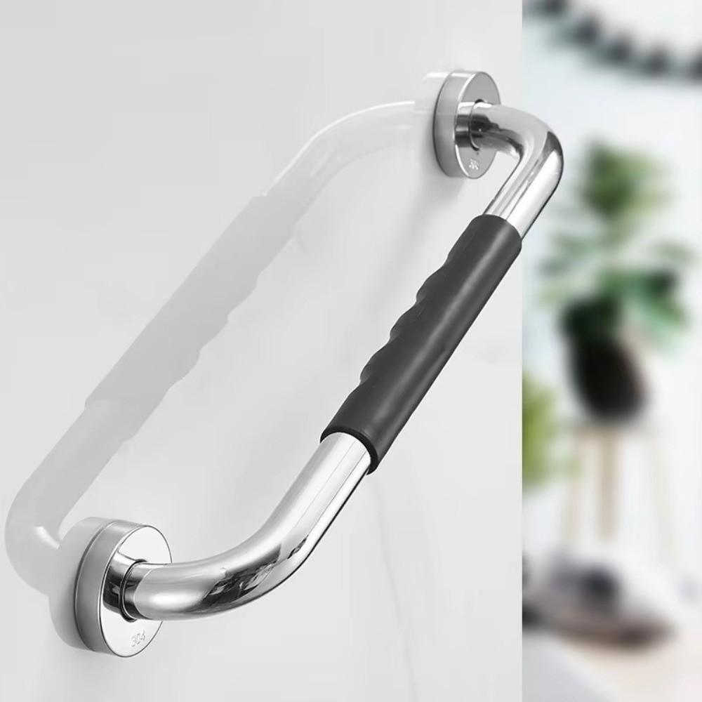 Stainless Steel Shower Handle Anti Slip Silicone Handrails Bathroom Balance Bars Balance Support Thicken Grab Bar