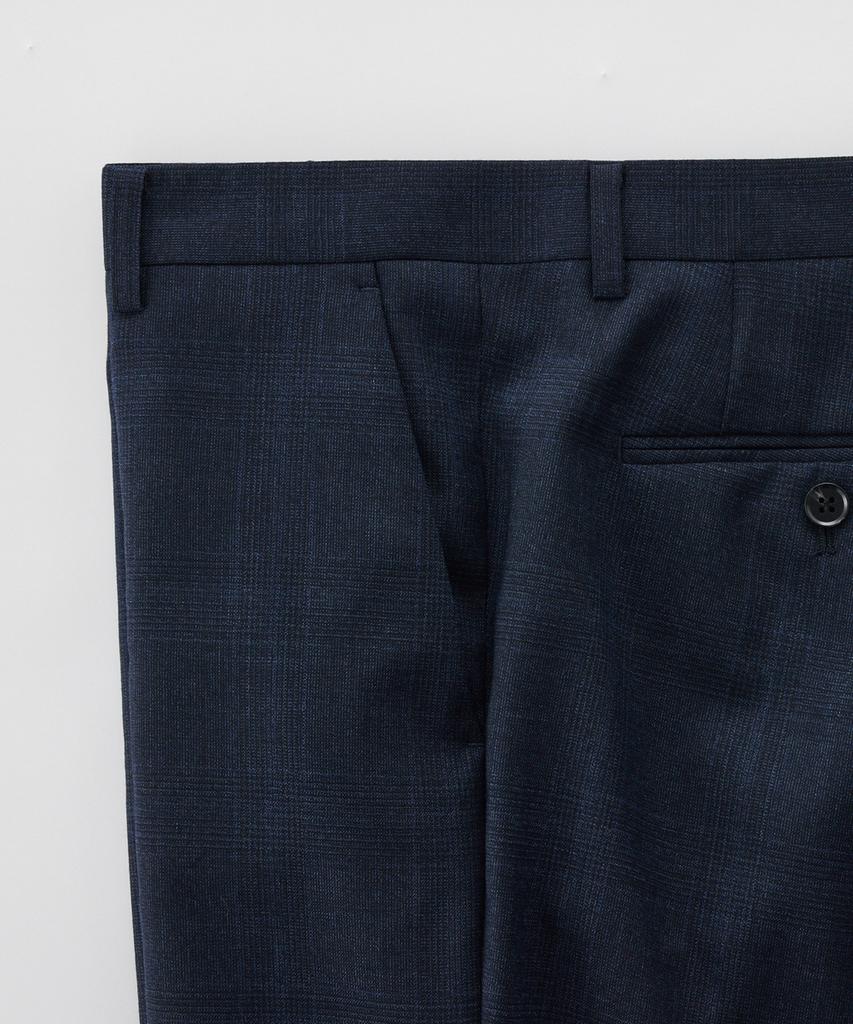 STCO Extra Fine Wool 51% Check Summer Suit Pants_Navy (Classic Fit)_Sslxb61Ccn