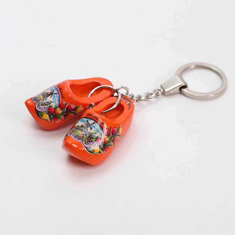 Ключница Дофаминовый Цвет Голландские Деревянные Кломпы: Персонализированный памятный подарок