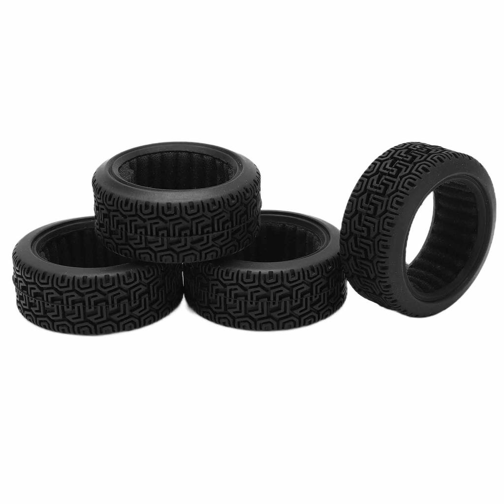 4Pcs RC Car Racing Tires Rubber Wheel Upgrade Parts for 110 Flat Running Drift Accessories