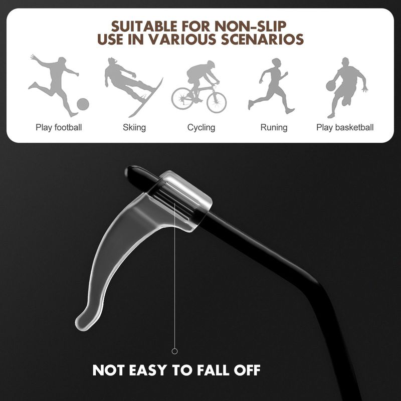 20 Pairs Non-slip Ear Hook Glasses Eyeglasses Temple Tips Grips Adjustable for Sunglasses Reading Glasses Eyewear Child Sleeve