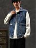 Мужской джинсовый жилет свободного кроя - Коллекция Весна 2025, XL