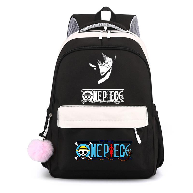 Аниме One Piece Классический Kawaii Рюкзак Милый Мягкий Рюкзак Печатный Мальчик Девочка Школьный Ранец Повседневный Портфель Для Мужчин Женщин Дорожная Сумка Для Отдыха Рюкзак Mochila