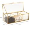 Cosmetics Storage Box Drawer Organizer for Make-up Tools with Lid Dustproof Tools Desktop Glass Containers for Desk Cosmetics Cases | Storage Boxes an