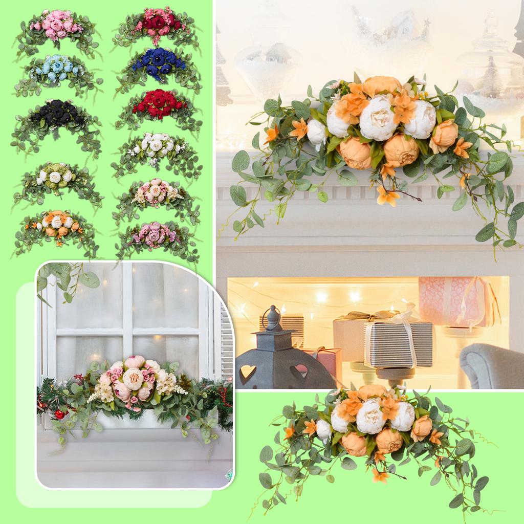 Artificial Flower Door Lintel Mirror Table Flower Hanging Decoration