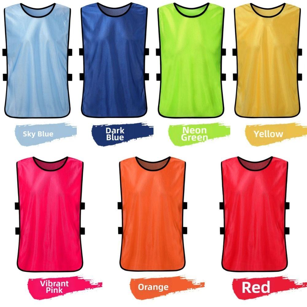 Sweat Uptake Football Bib Vest Quick Drying Team Sports Jersey Kids Soccer Vest Training Games