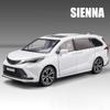НОВЫЙ 1/24 Toyota Sienna MPV Модель автомобиля из сплава Со звуком и светом Оттяжный механизм Детская игрушка Коллекционные предметы Подарок на день рождения