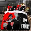 Набор постельного белья с одеялом SPY×FAMILY Аниме Мультяшная пододеяльник Наволочка Полный Queen King Размер Постельное белье для односпальной двуспальной кровати