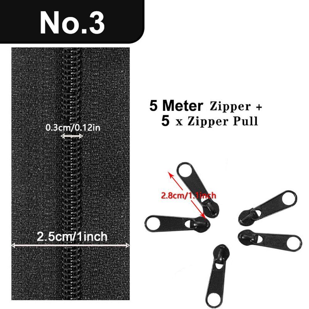No.3 Nylon Zipper Tape Contrast Color Slider Closure Zip New Jacket Long Zips  For Sewing Garment